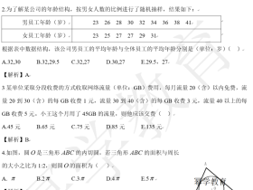 2018年管理类联考数学答案首发